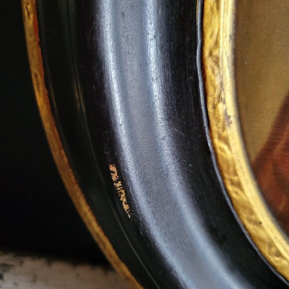 Antique Victorian Transferware Portrait Plaque on Chalkware Marguerite de Valois - Picture 7 of 9